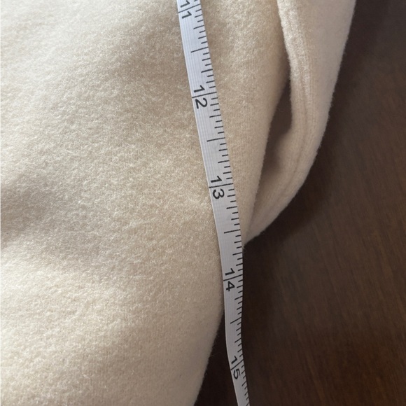 🛍️ 2/$25 Jones New York Wool Cashmere Pea Coat Cream w/ Bell Sleeves Sz 10 - Picture 6 of 13
